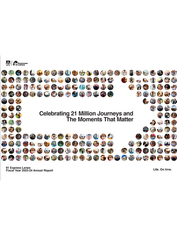 91 Express Lanes Annual Report OCTA 2023-24 Cover